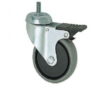 Wide rotating wheel with double bearing