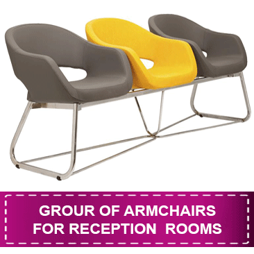 Group of armchairs for reception rooms